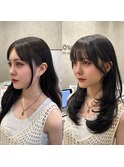 大人可愛い20代30代40代小顔後れ毛顔周りくびれレイヤーカット