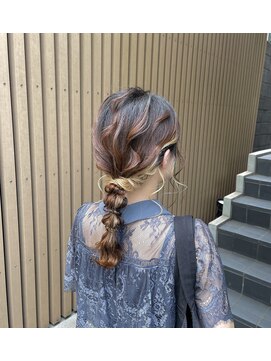 アクト(ACT) 編みおろし/ローポニー編みおろしアレンジ/結婚式ヘアスタイル