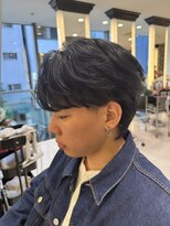 エアー 銀座タワー(AIR)&nbsp;韓国風/ブルーブラック/ハイトーン/フェザーパーマ