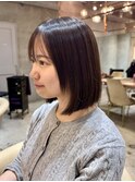 ◯ イメチェン外ハネボブ美髪ワイドバングミディアム縮毛矯正2