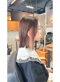 インナーカラー×切りっぱなしボブ