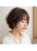 ふんわりショートボブパーマ　20代 30代 40代 50代 60代