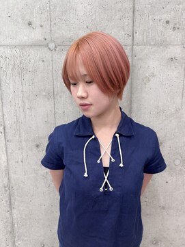 モク 立川(moc) 韓国風レイヤーカットブリーチダブルカラー前髪