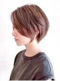 Say.ショートボブレイヤーショートブリーチヘーゼルグレージュ