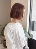 肩上ボブ/ラフスタイル/大人ボブ/赤髪/暖色/20代30代40代