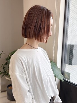 肩上ボブ/ラフスタイル/大人ボブ/赤髪/暖色/20代30代40代