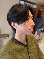 ノラギンザユー(NORA GINZA/U)&nbsp;刈り上げなしセンターパートカルマパーマニュアンスパーマ