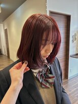 イタクラ 鳥屋野店(ITAKURA)&nbsp;内巻きレイヤー×カシスレッド