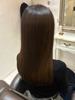コルテ 倉敷西阿知店(CoRte.)&nbsp;愛されストレートロング/美髪矯正/アッシュブラウン/くせ毛改善