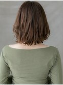 グレージュブラウンオン眉小顔ハッシュレイヤーボブTd4上尾30代