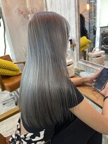 スワッグ(swag) グレージュ/シルバー/グレー/下関美容室/ギャル製造所