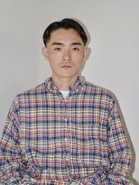 パーク(PARK)&nbsp;メンズ七三分けテーパーフェードサイドパートビジネス