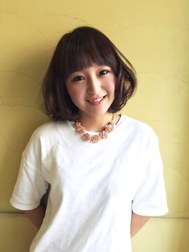 バグ 恵比寿(Bug) グレイ＆ラベンダーアッシュの透け感ボブ