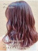 pink color #10代20代#イルミナカラー#セミディ＃ロブ＃小顔