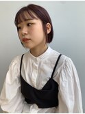 【oasisマミ】ミニボブ 切りっぱなしBOB ピンクパープル