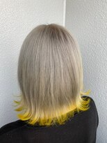ボアップ 新居浜店(boappu)&nbsp;#裾 #カラー #イエロー #ケアブリーチ #ハイトーン #髪質改善