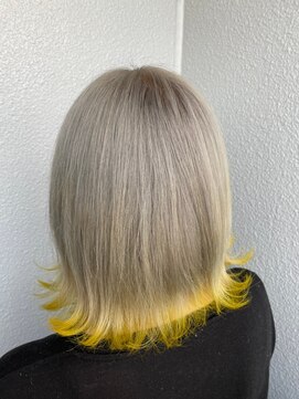 ボアップ 新居浜店(boappu) #裾 #カラー #イエロー #ケアブリーチ #ハイトーン #髪質改善