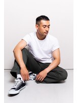 レンゲン(LENGEN)&nbsp;束感刈り上げビジネス七三ツーブロックアップバング１１０