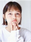 毛先プツッと　フェイスフレーミングハイライトミニボブ