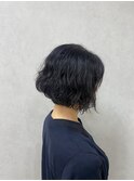 前下がりショートボブ×波巻パーマ【TELAHAIR鎌ヶ谷】