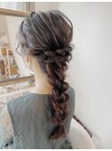 ロングあみおろしアレンジ【ヘアセット/ヘアアレンジ/立川/】