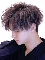 ネイビー(NAVY)&nbsp;シェイカーウェーブ　無造作　マッシュ　韓国