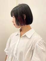 ラ ブレス 梅田茶屋町(LaBless)&nbsp;ミニボブ/インナーカラー(グレープ)/LaBless梅本