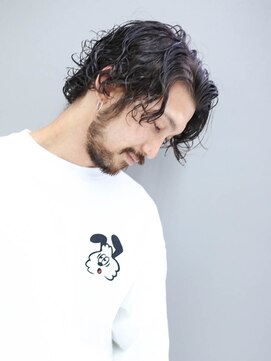 クラスコウベ 三宮店(Krass kobe) MAN’SHAIR 波巻きパーマツーブロックマッシュ