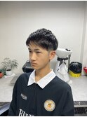 波巻き束感ショートツーブロックマッシュアップバングコンマヘア