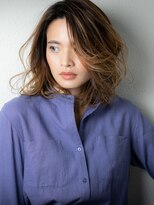 カバーヘアアンドスパ ブリス 浦和(COVER HAIR&SPA bliss)&nbsp;外国人風カーキベージュハイライトボブパーマx浦和20代30代40代