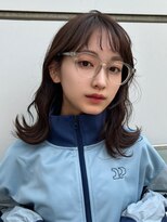 ホフ 大阪心斎橋店(F.O.F)&nbsp;ベージュインナーカラーショートボブレイヤーミディアム前髪