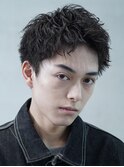 スパイキーショートビジネスショートツイストパーマ刈り上げ＊