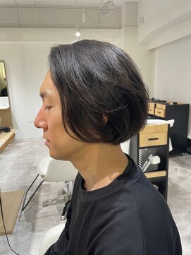 ソイクフ 四条大宮店(SOY-KUFU) 【soy-kufu】MEN'S HAIRアッシュブラックナチュラルボブ