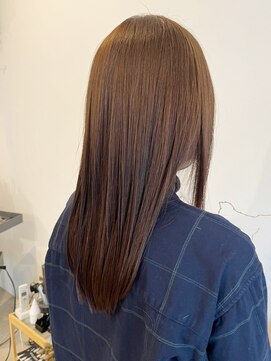 レポヘアー(Repos hair) 縮毛矯正ロング♪コスメストレート髪質改善ココアベージュ