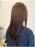 縮毛矯正ロング♪コスメストレート髪質改善ココアベージュ