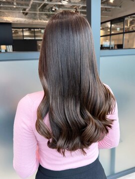 アイティーバイアルバム 北千住店(IT by ALBUM) グレージュカラー美髪レイヤーロングカーキベージュ_ba491931