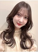 韓国風/レイヤー/小顔/前髪カット/髪質改善/グレージュ/透明感