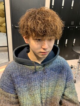 アッドバイケーツー 心斎橋(add by k-two Men's) マッシュプードル/メンズパーマ/マッシュショート/ブラウン