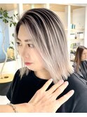 神戸三宮 ハイライトバレイヤージュ 白髪対応可能