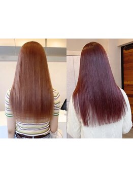 カラーも同時にOK◎話題の水素ケアと縮毛矯正がセットになった髪質改善水素ストレートでダメージレス艶髪☆