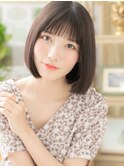 ■ぱっつん前髪黒髪美髪切りっぱなしボブ307-6戸田公園30代40代