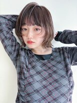 フィーリーカラー 大阪梅田店(feery color)&nbsp;ベージュインナーカラーショートボブレイヤーミディアム前髪