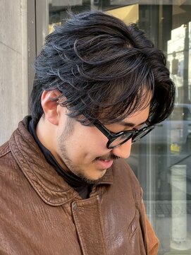 アウラ(AURA) 盛岡駅ニュアンスパーマ毛流れセンターパートフェザーパーマ30代