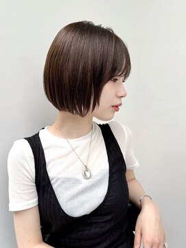 トルネード(TORNADO) ミニボブ丸みボブひし形ショート前髪あり丸顔絶壁K20250918