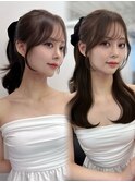 韓国風/レイヤーカット/顔周り/顔まわり/髪質改善/ベージュ
