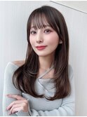 似合わせ前髪顔まわりカットで小顔に！大人可愛いレイヤー