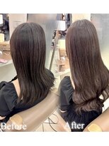 スタイル 横浜(STYLE)&nbsp;【南波担当】before/after/ショコラブラウン長さだしエク/８０本