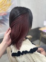 イリエ 川口(irier)&nbsp;インナーカラー☆黒×ピンク