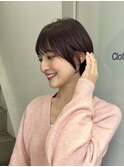 王道ショート×暖色カラー