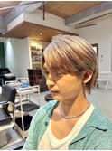 ホワイトベージュ/メンズ/メンズカラー/ブリーチ/ブリーチカラー